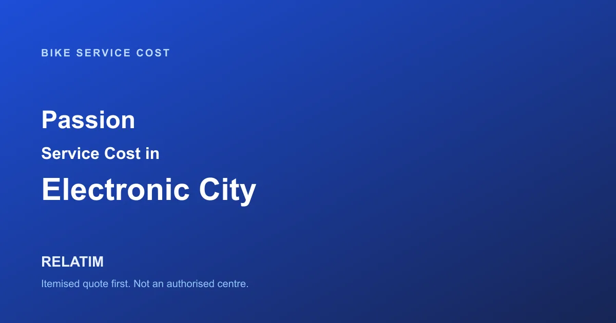 Passion Service Cost in Electronic City, Bangalore